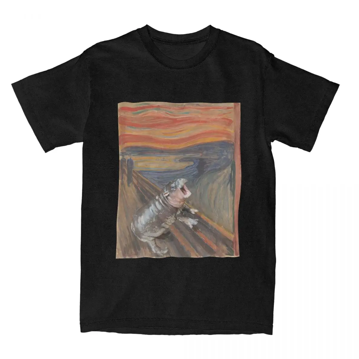 

Moo Deng винтажная футболка с художественной росписью для мужчин и женщин, хлопковые винтажные футболки с круглым вырезом и забавными животными, одежда с короткими рукавами 4XL 5XL 6XL