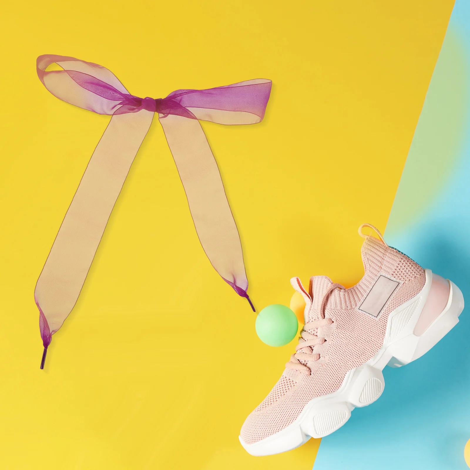 

1Pair Flat Satin Ribbon Shoelaces Candy Color for Women Sneakers High Heels Sandals Durable Feminine Versatile Use