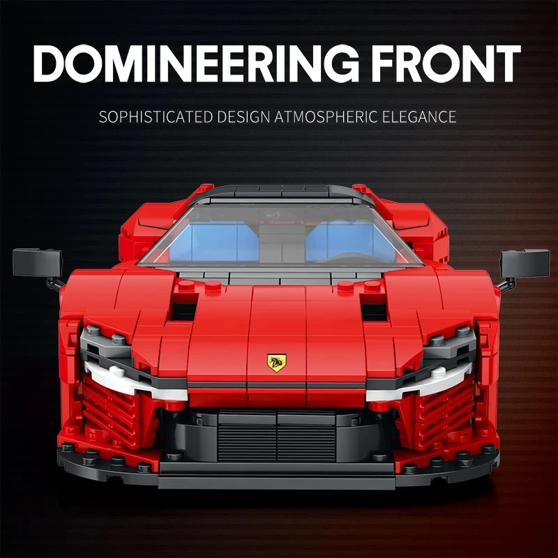 2022 Technical Car Ferra Daytona SP3 Model Building Block MOC Creative Racing Vehicle Supercar Set Bricks DIY Toys For Kids