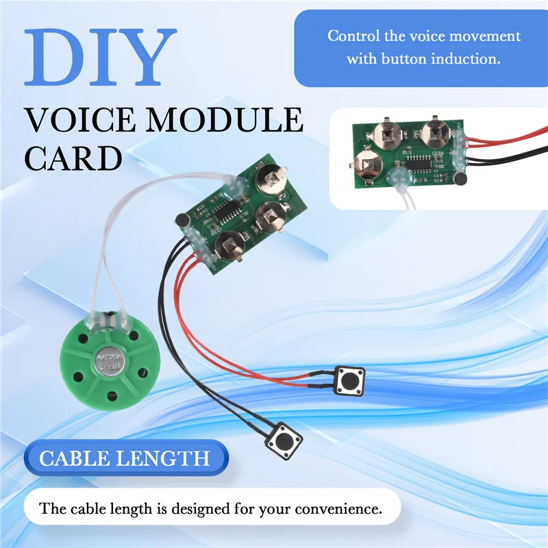 -B48C DIY بطاقة وحدة الصوت بطاقة المعايدة الصوتية 4 دقائق تسجيل التشغيل لاستبدال أمتعة العطلات