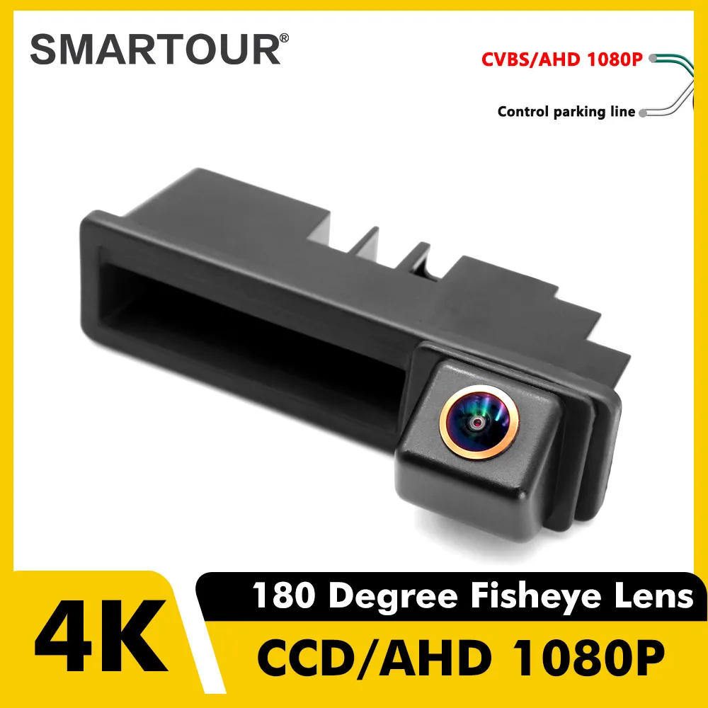 

Smartour 180 Degree Fish Eye Lens CCD AHD 1080P Car Rear View Trunk Handle Camera For Audi A1 A3 A4 A6 A6L S5 Q5 Q7 2008-2012