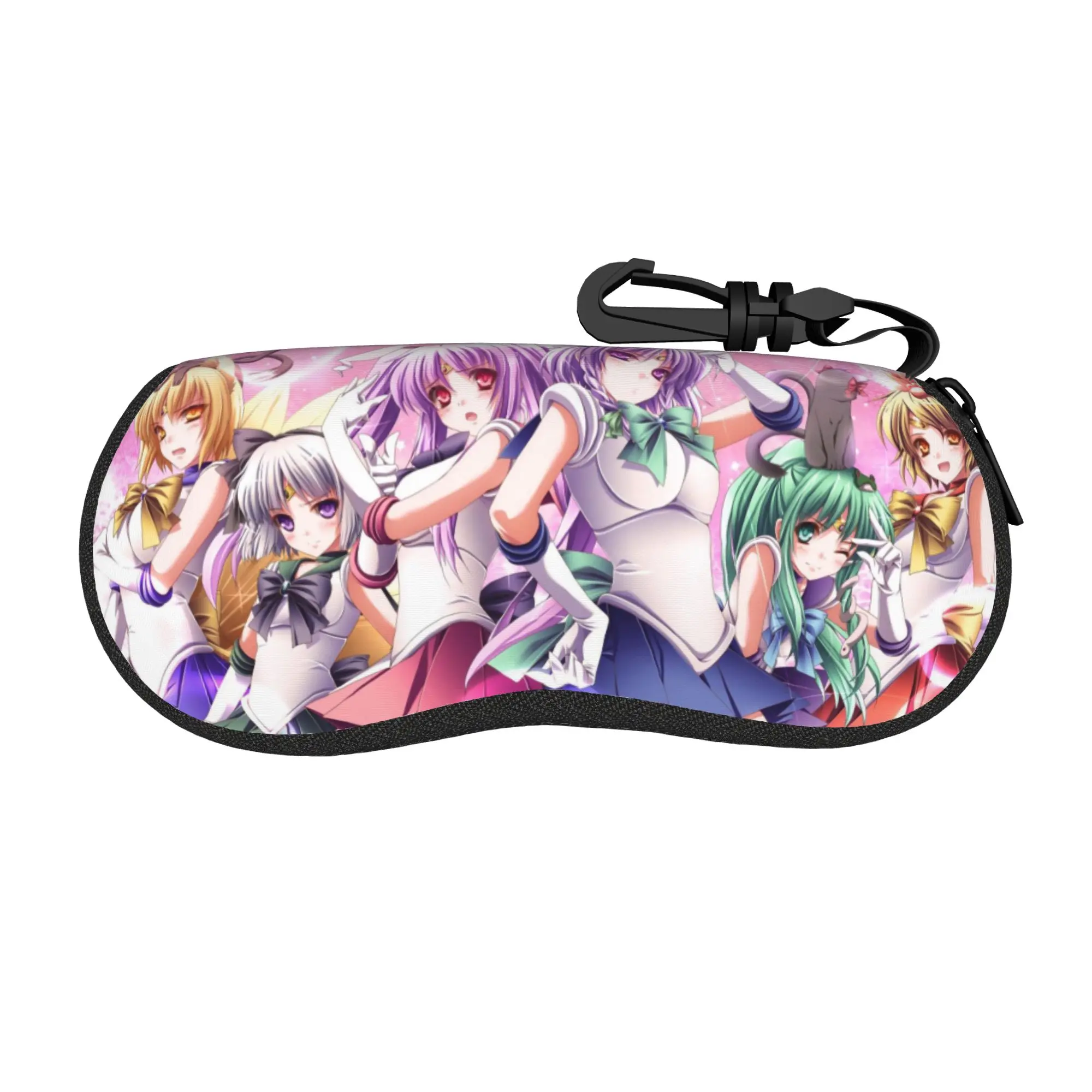 Anime Moon Girl Brillenetui, Unisex, bedruckt, mit Reißverschluss, Usagi Tsukino Brillenbox, Ins Brillenbox