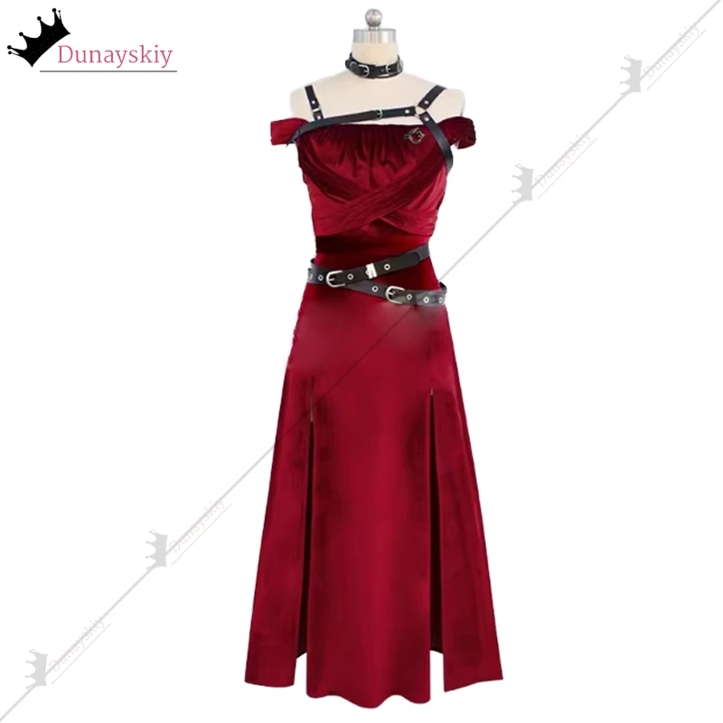 أزياء لعبة الحب والمساحة العميقة التأثيرية أنيمي سيلوس سوباس البطلة لعب الأدوار فستان أحمر للنساء بدلة حفلات الهالوين (S-XL)
