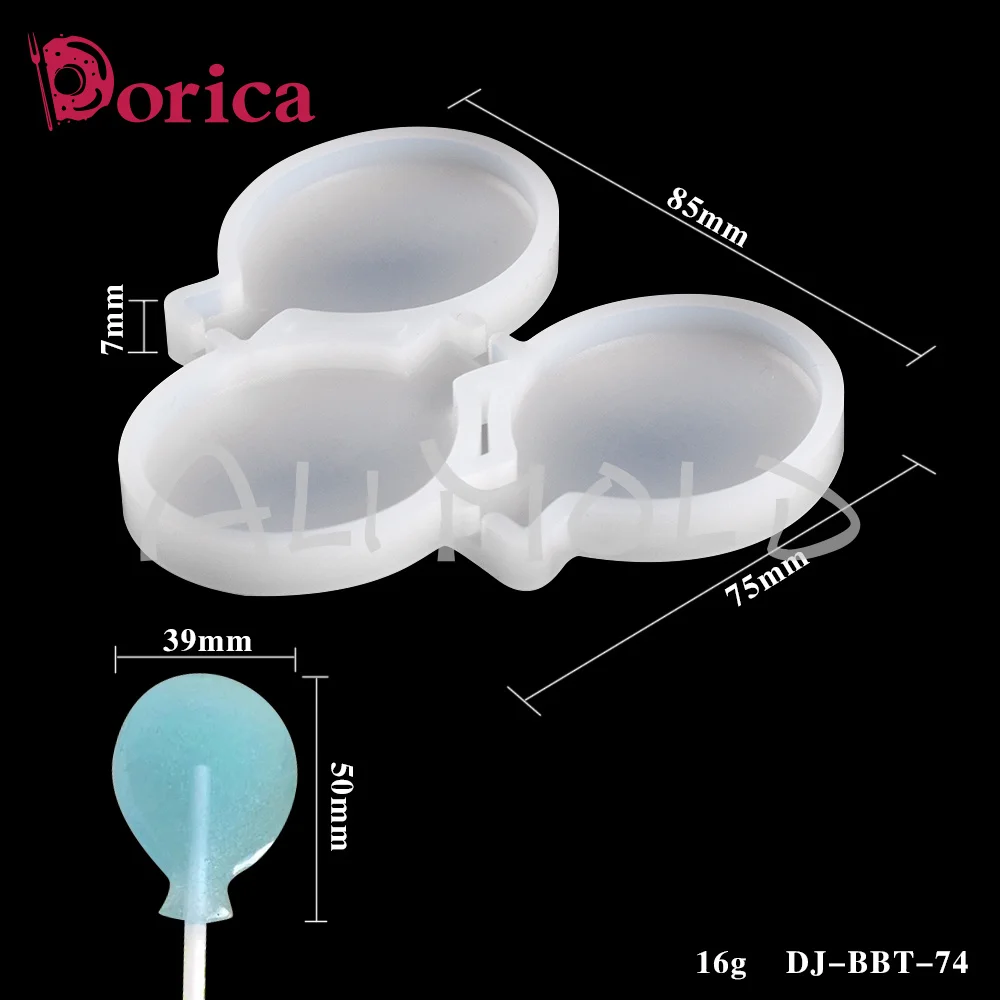 Dorica Balloon Design Lollipop Epoxy Mold Chocolate Cake Silicone Mould Cake Decorating Tools Kitchen Fondant Bakeware