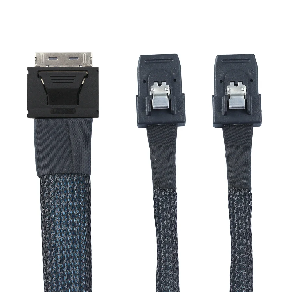 Premium Server High-Speed Cable: Oculink PCIe SFF-8611 to Dual 8I SAS SFF-8087