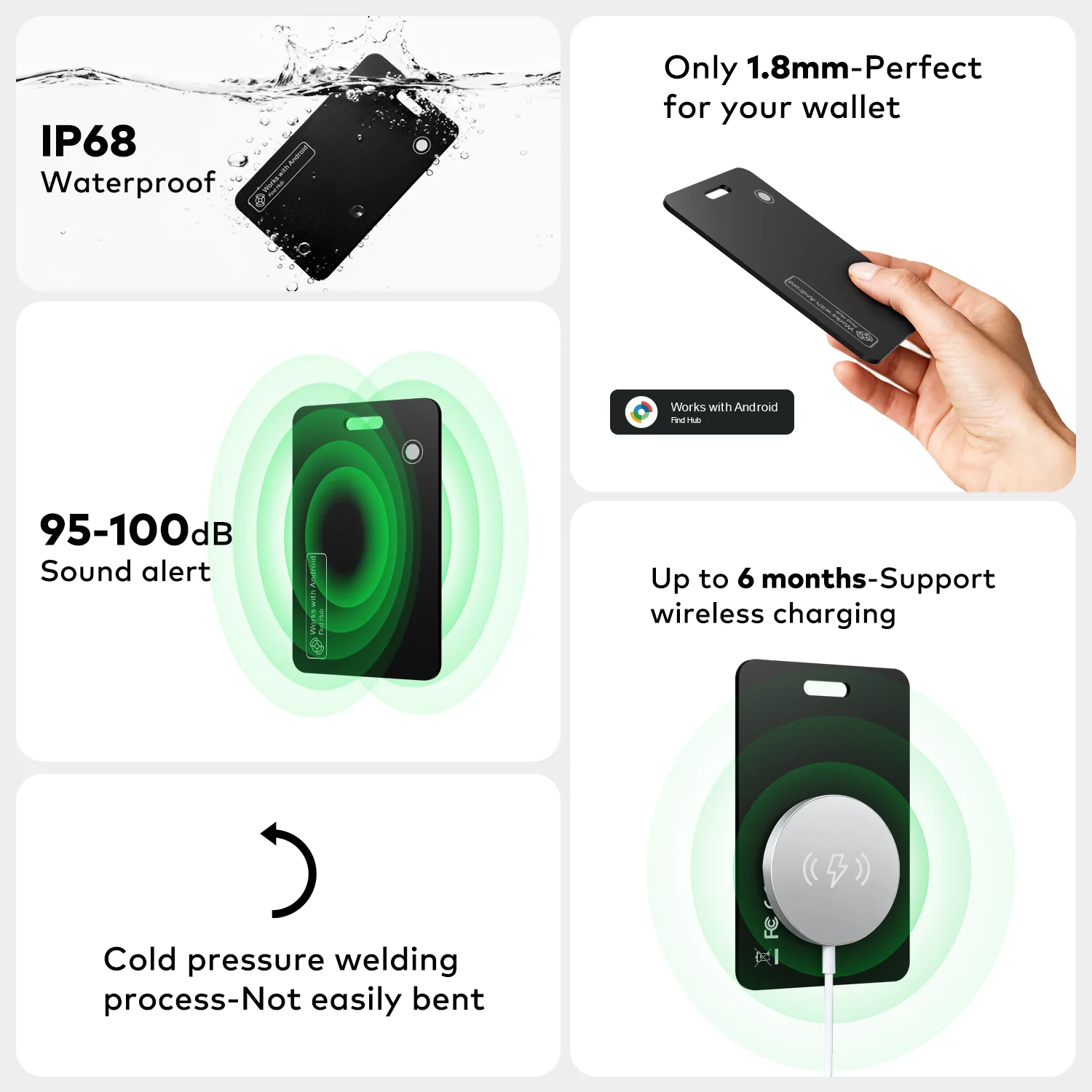 Customized Logo Smart GPS Tracker MFI Find My Key Card Finder Anti-Lost Luggage Device with  Find My for Kids Card Finder