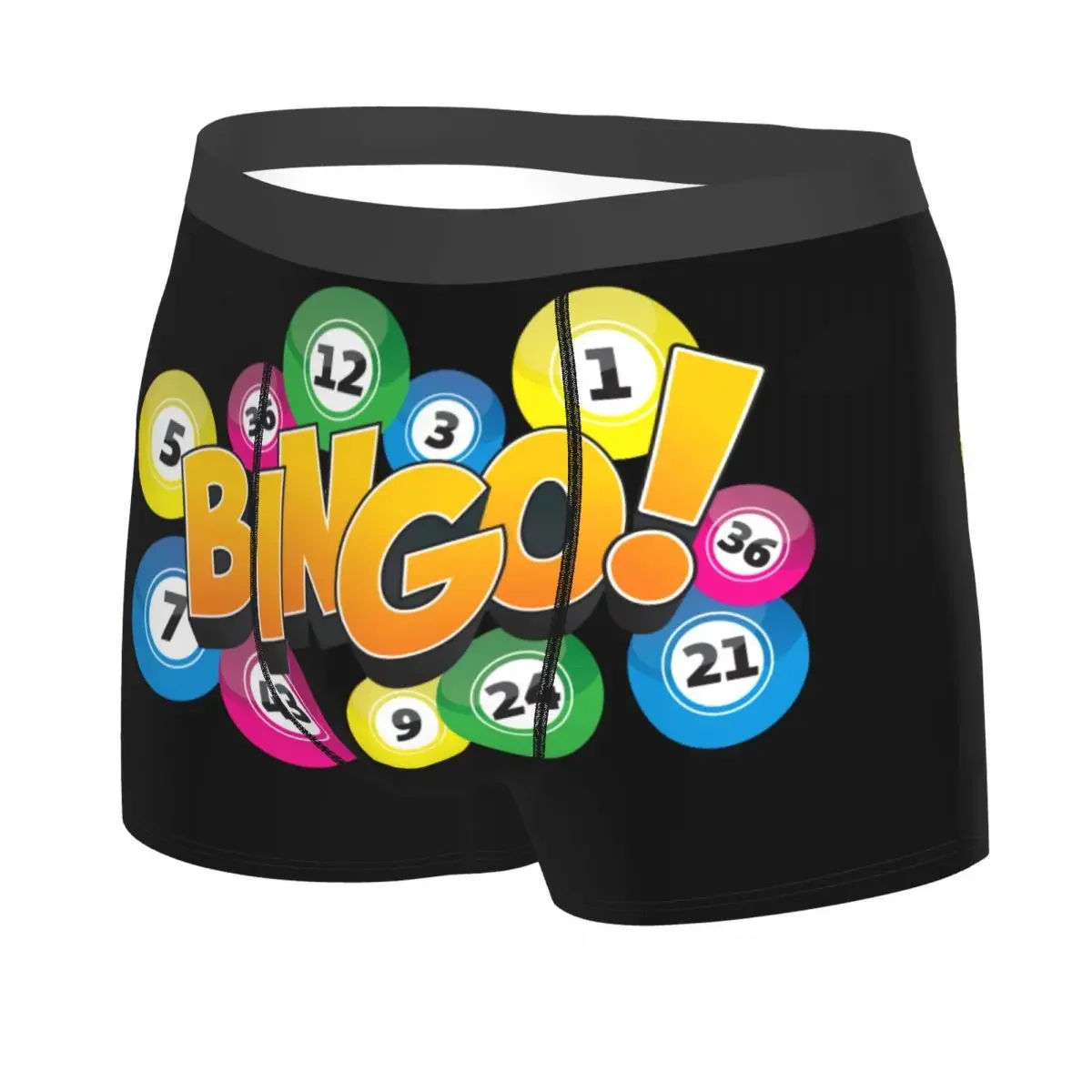 Custom Male Fashion Hot Game Bingo Underwear Boxer Briefs Soft Shorts Panties Underpants