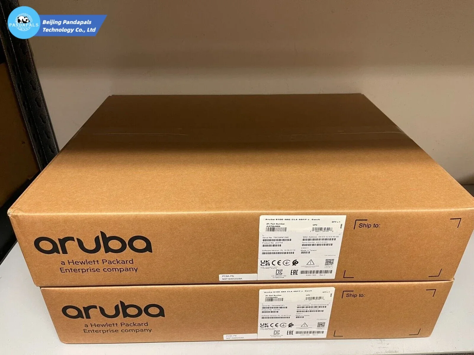مفاتيح شبكة Aruba Enterprise 10gbe الأصلية الجديدة إيثرنت جيجابت 48 منفذ poe JL675A