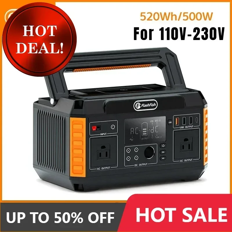 

P60 520Wh Outdoor Mobile Power 500w Large Capacity 220v Solar Energy Storage Power Portable Cross Border