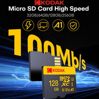 KODAK MicroSD Card Black Memory Card Class10 32GB 64GB 128GB 256GB U3 4K High Speed Flash Memory TF Flash Cards for Phone