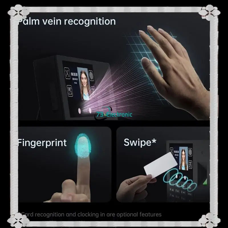 24-Hour Delivery Multi-Function Attendance System Fingerprint Facial Recognition Password Three-In-One Machine - Image 5