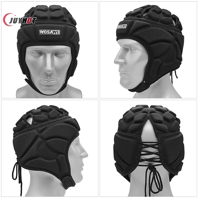 프로 헬멧 조정 가능한 EVA 충격 방지 골키퍼 헬멧 럭비 축구 축구 골키퍼 골키퍼 머리 보호대