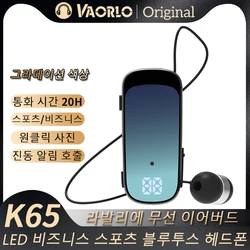 K65 Gradient Color Wireless Headphone Lavalier Business Call/Music 20H Vibration Reminder One-Click Photo Bluetooth 5.2 Headsets