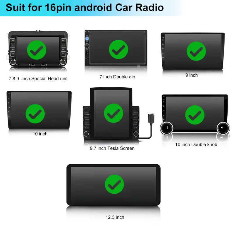 16pin Car Wiring Harness Adapter Canbus Box Decoder For 2004-2013 Volvo XC90 high Android Radio Plug Power Cable