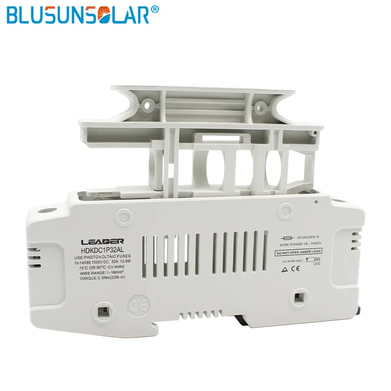 30A 1500 VDC PV Solar Fuse مع حامل - مكون أساسي لحماية النظام الشمسي