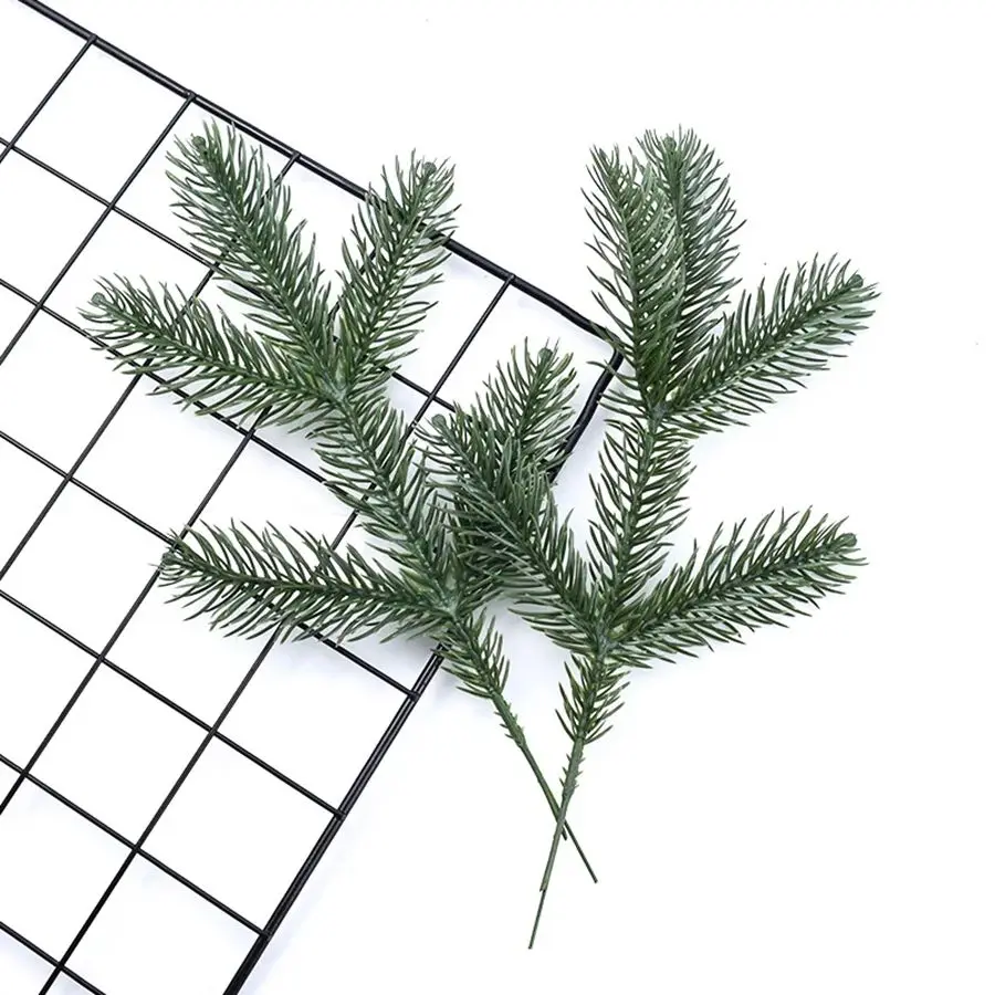 20/50 قطعة نباتات اصطناعية بلاستيكية أنبوب واحد إبرة الصنوبر شجرة عيد الميلاد ديكور غرفة المنزل ملحق أوراق خضراء لتقوم بها بنفسك صندوق بونساي #4