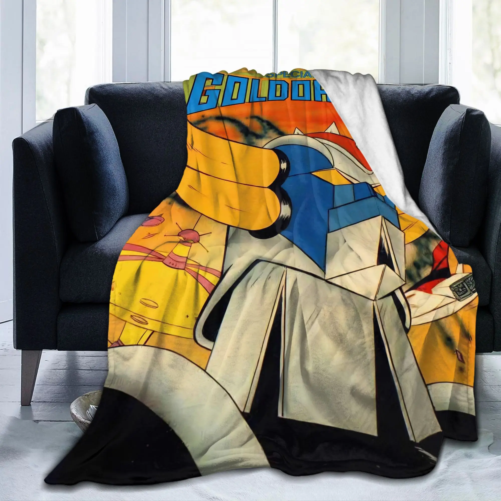 UFO Robot Grendizers Goldorak Blankets Japan Anime Fleece Funny Warm Throw Blankets for Home Restaurant Winter Car