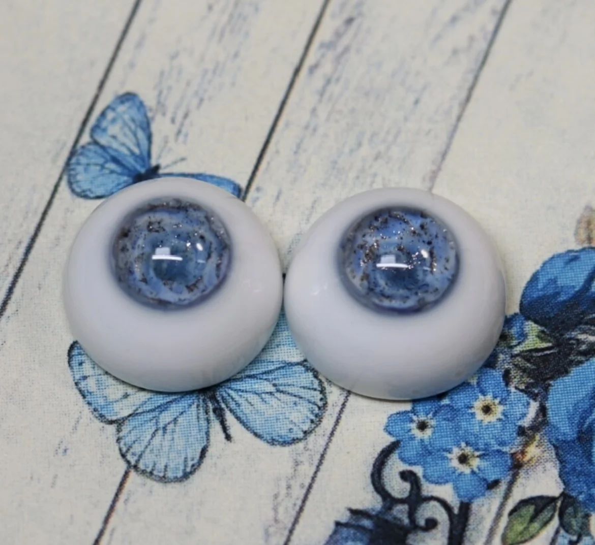 Augen für Puppen „Blue Rose“ 12 mm 14 mm 16 mm BJD Puppenaugen 1 Paar