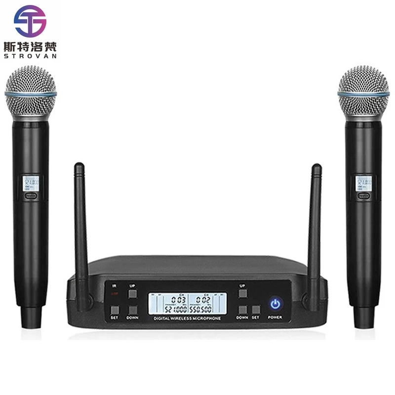 

Professional GLXD4 Beta58a Wireless Dynamic Handheld Microphone XLR Connector Noise Cancelling for Singing Stage Performance