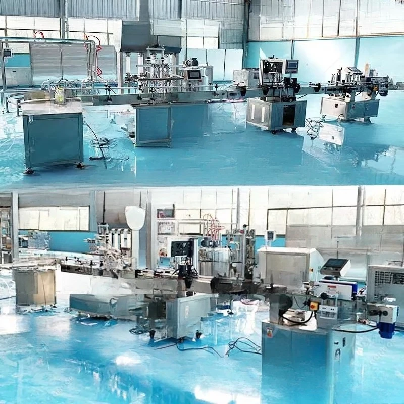 Automatic juice essential oil water plastic filling liquid bottle filling and capping line machine