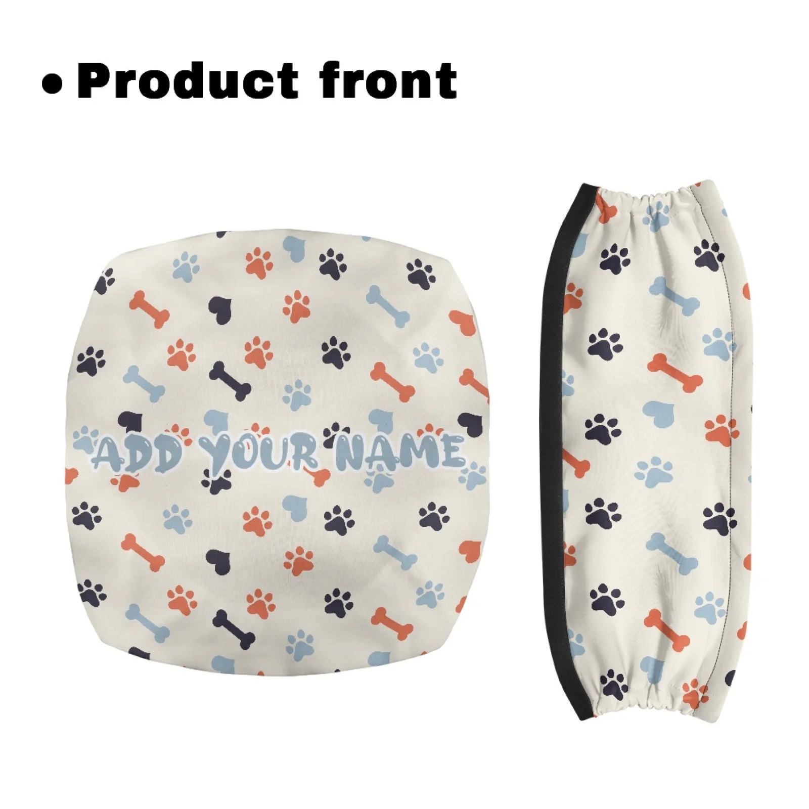 Coloranimal Dog 2 Pcs Rollator Walker Seat Cushion Cover Seat & Backrest Cover Set for Elder Travel