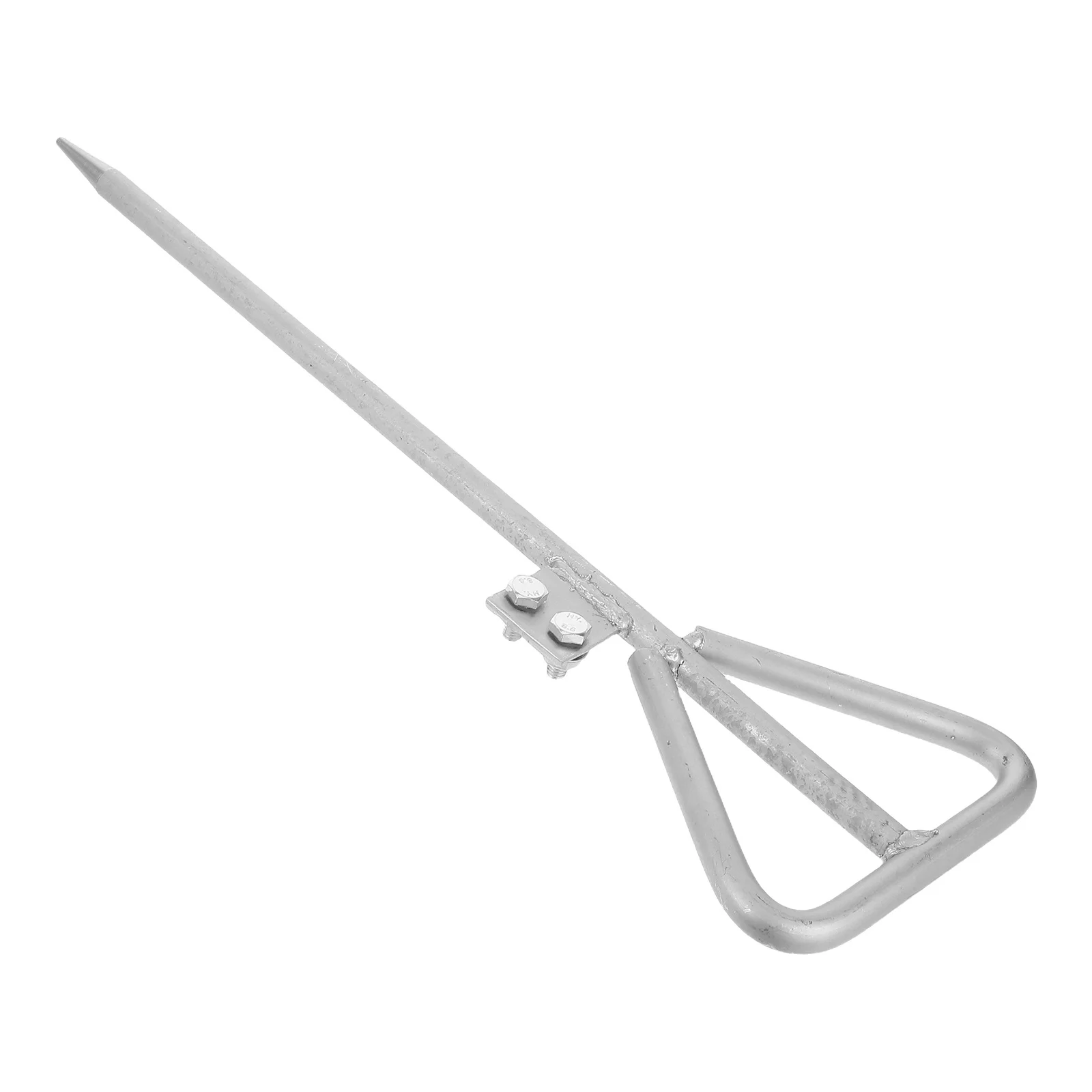 قضيب التأريض المجلفن، دبوس أرضي حديدي، تأريض ثابت وموثوق، آمن للمعدات الكهربائية المنزلية الخارجية