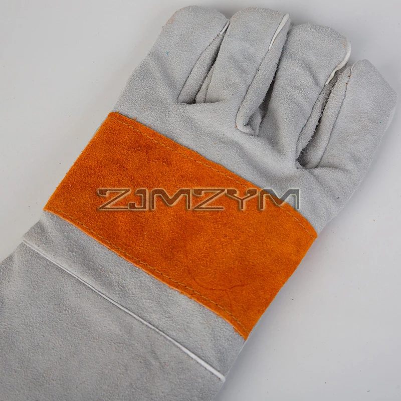 Welding Gloves 60cm/ 45cm Fire/Heat Resistant Leather Welding Gloves For Mig, Tig, Stick, Forge, BBQ, Grill, Fireplace, Wood