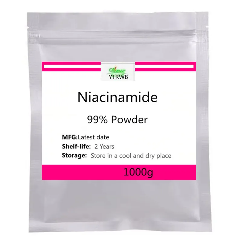 Hot Supply 50-1000g Pure 99% Niacinamide Powder Cosmetic Materials