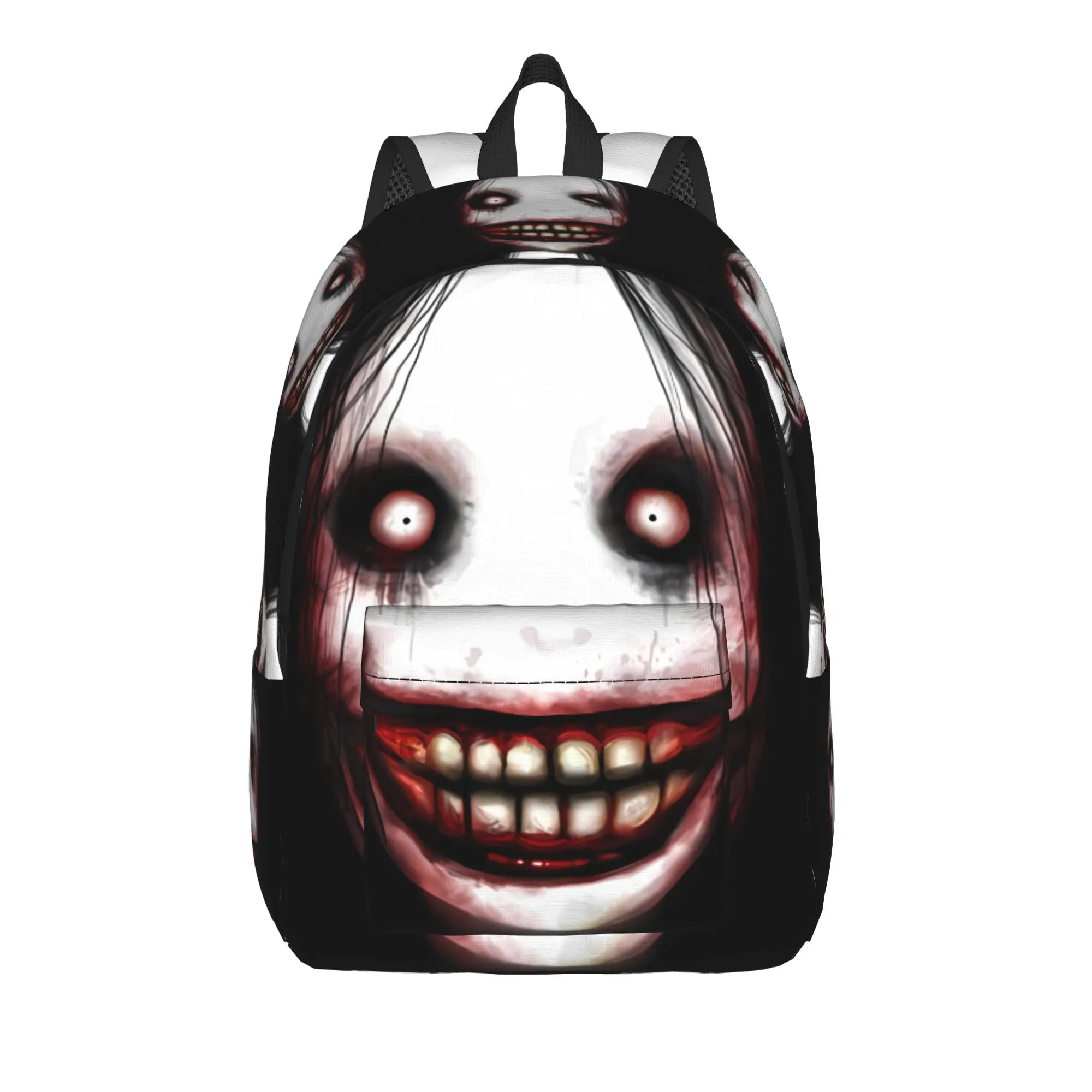 Jeff The Killer Creepypasta Horror Backpack Creepypasta Student Polyester Cycling Backpacks Print Fun High School Bags Rucksack