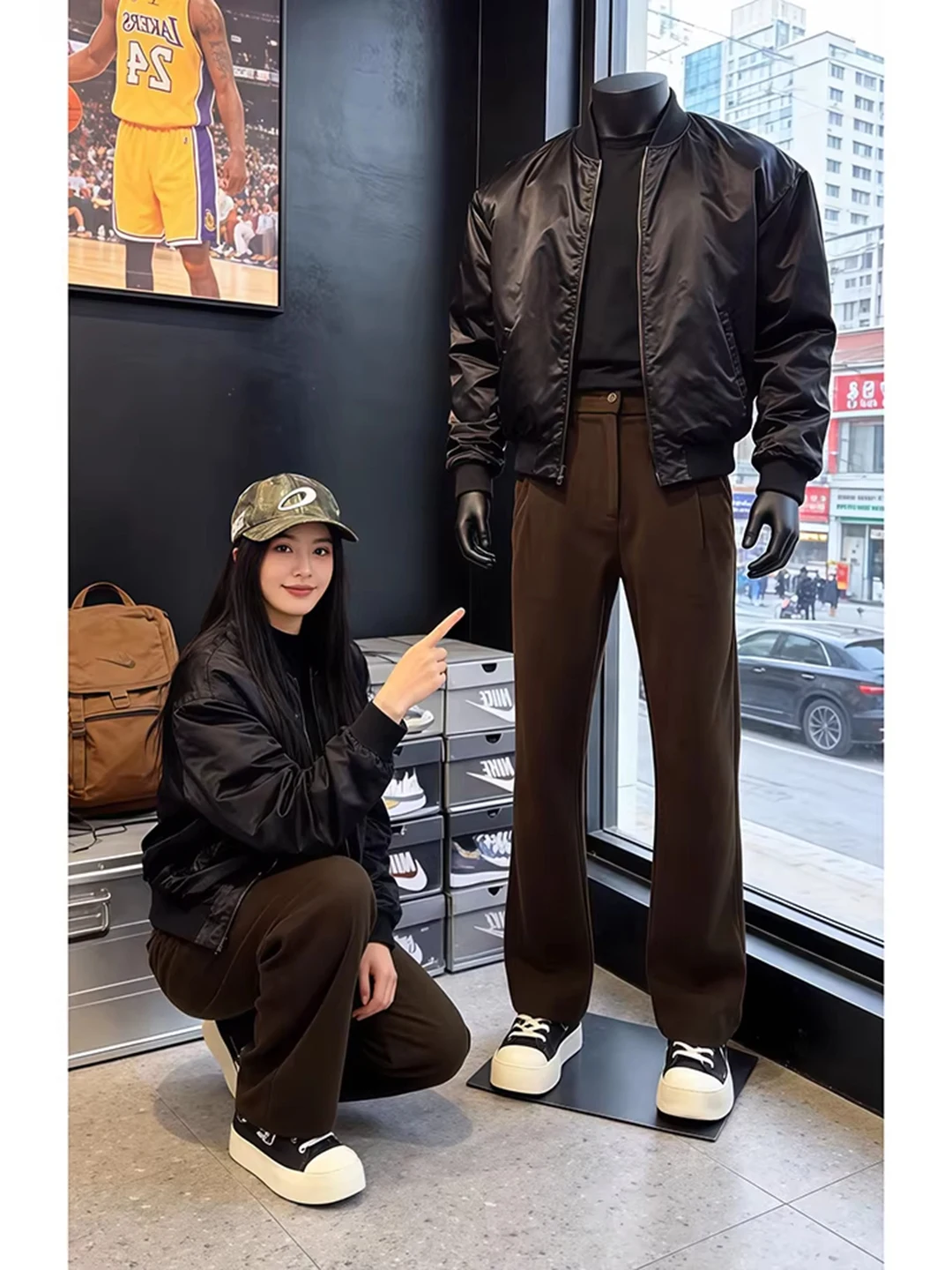 

American Sle Heavyweight Wool Men's Spring Autumn High Waist Slimming Pants Drapey Casual Straight Leg Micro Flared Pants