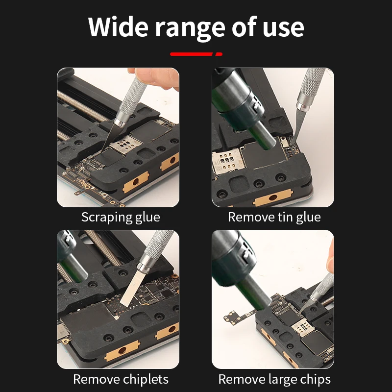 Imagem -05 - Luxianzi-ic Chip Repair Tool Grupo Lâmina Fina Desmontagem Cpu ic Faca Curiosa Telefone Computador Placa-mãe Remover Cola 29 Pcs