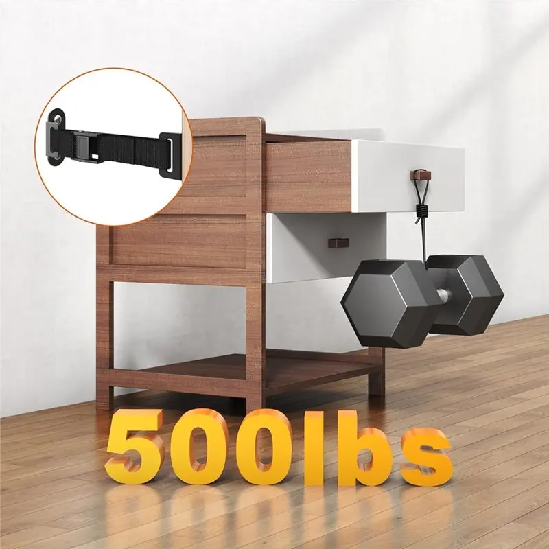 AB08-Anti Tip Furniture Anchors, Heavy Duty Earthquake-Proof Wall Anchors- For Baby& Pet Safety 2 Set