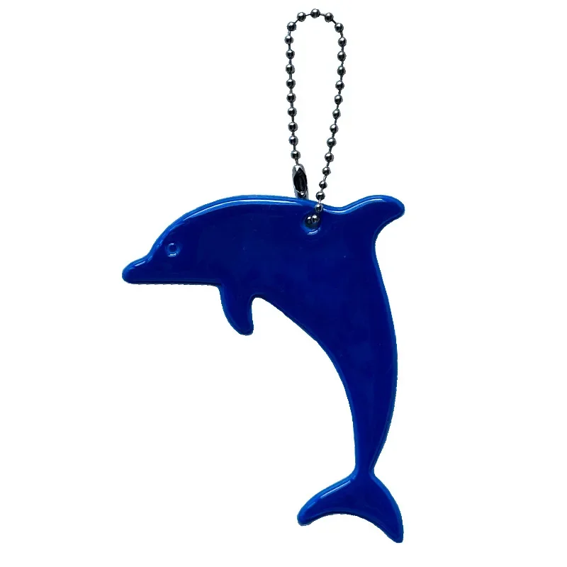 لطيف دولفين السلامة عاكس عاكس سلاسل المفاتيح سيارة Keyrings حقيبة سحرية الملحقات لسترة الظهر عربات الأطفال الكراسي المتحركة
