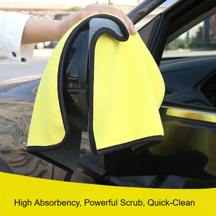Car Wash Towel Two-Tone Thickened Microfiber Super Absorbent Lint-Free Easy Clean for Auto Home Use, No Shedding Easy Wash