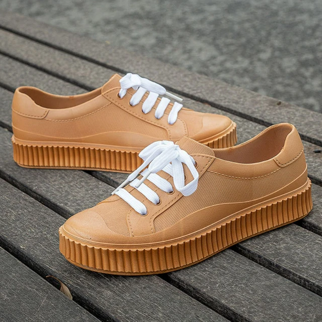 Scarpe da pioggia impermeabili scarpe sportive Casual in PVC scarpe in gomma da donna calzature antinfortunistiche da lavoro antiscivolo poco profonde Zapatos De Lluvia AliExpress