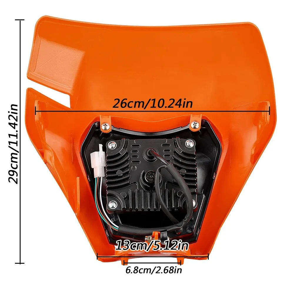Fotografia 7: Farol de led para motocicleta, farol para ktm exc excf sx sxf xc xcf xcw xcfw 125 150 250 300 350 450 530 motocross enduro sujeira