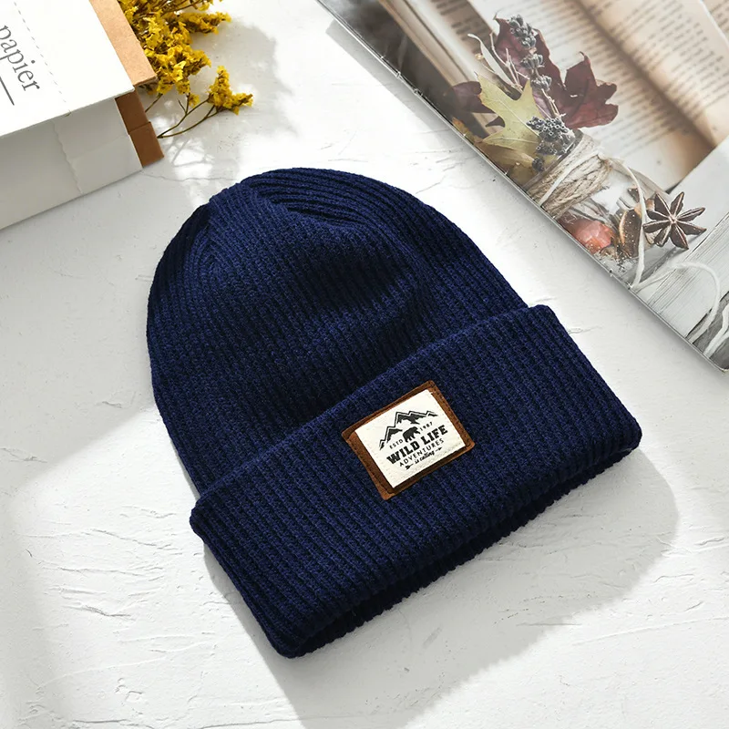 

Guys Women Striped Winter Beanie Hat Cuffed Plain Hat Beanie Men Slouchy Knit Skull Cap Warm Stocking Hats