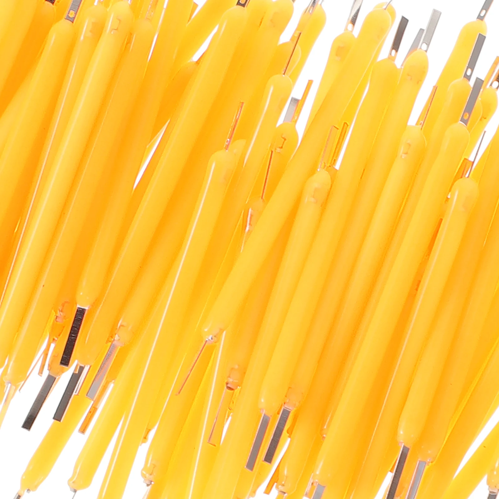100pcs LED Filament Lamp Parts 3V 38mm 120mA Warm Light 2700K Hard Bulb Accessories for Lighting Fixtures Replacement