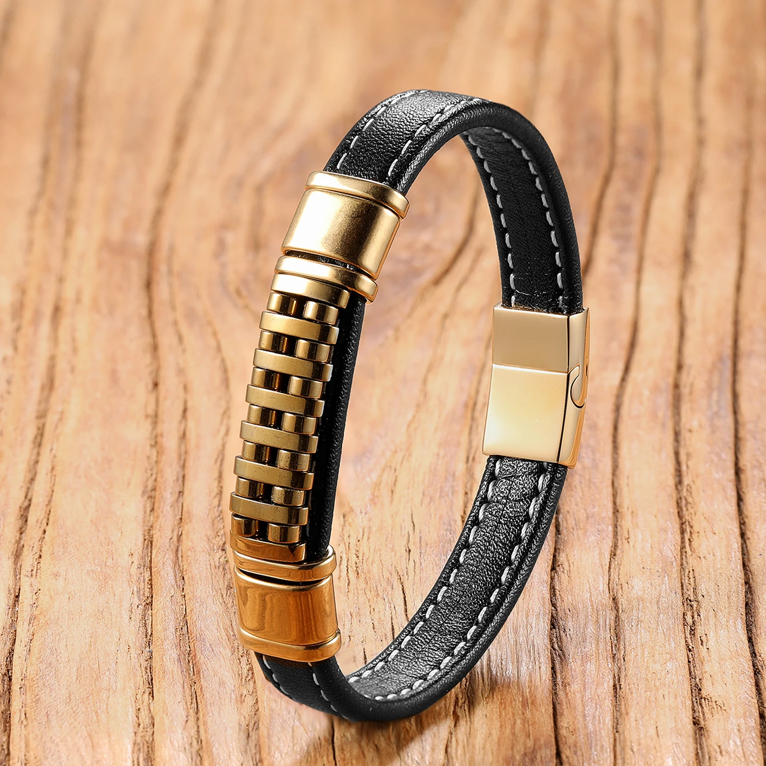 سوار الهيماتيت المغناطيسي، مشبك من الفولاذ المقاوم للصدأ وجلد مضفر، مجوهرات الطاقة المؤرضة لعافية الرجال