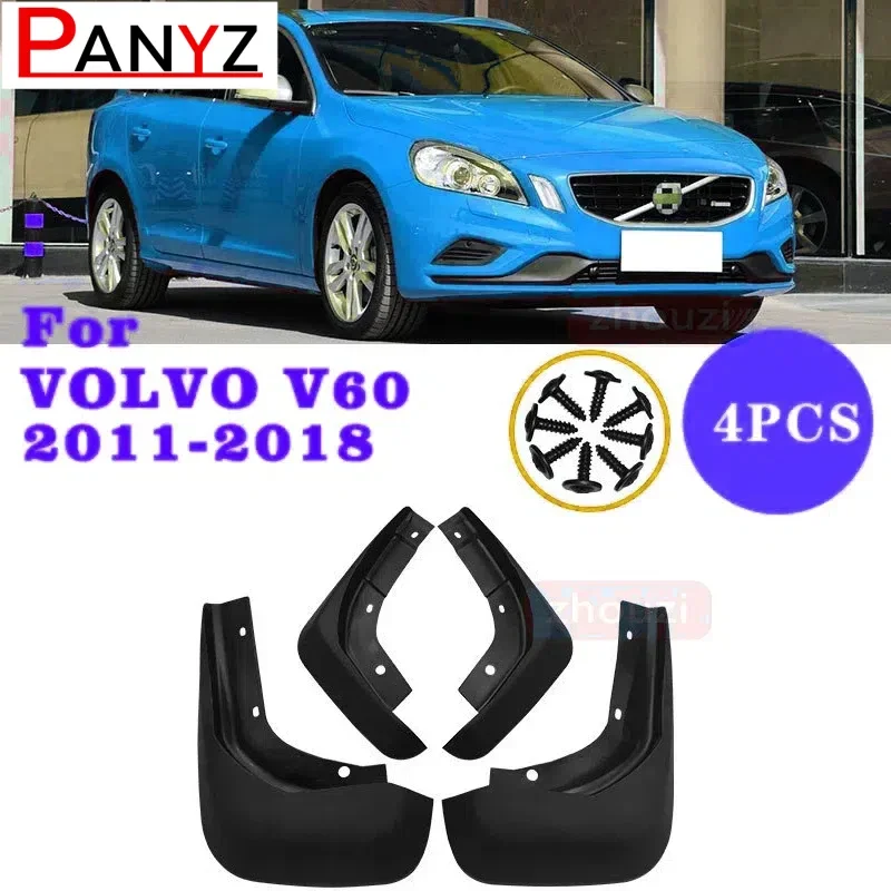 For VOLVO V60 2011 2012 2013 2014 2015 2016 2017 2018 Mud Flaps Mudguards Splash Fender Guard Front Rear Car Stying Accessories