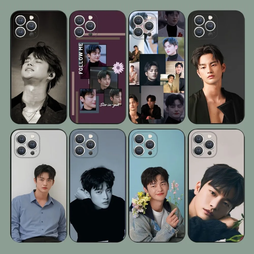 

Actor S-Seo In Guk Phone Case For iPhone 15,14,13,12,11,Plus,Pro Max,XS,X,XR,SE,Mini,8,7 Soft Silicone Black Cover