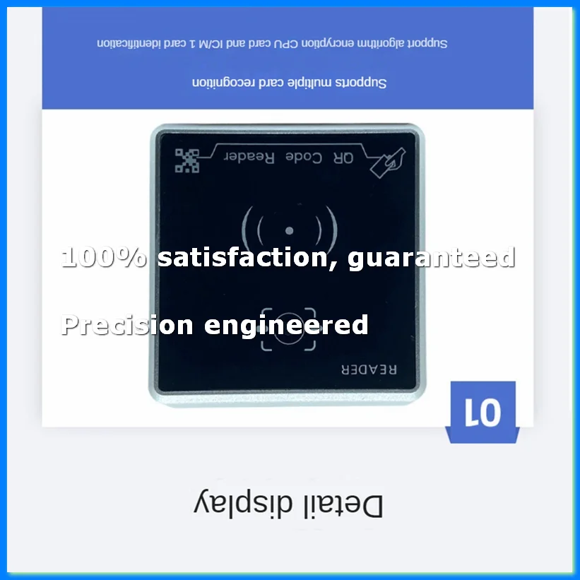 

QR Code Reader Waterproof RFID Card Reader Access Control Card Reader Wiegand 26/34/66BIT Output Support CPU/IC/M1 Card-A23R