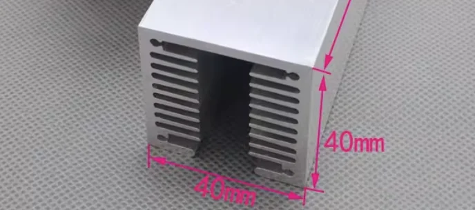 Pure aluminum radiator/block 40*40*20/50/80/100/130/150mm 200mm slotted radiator groove U type dense tooth aluminum radiator