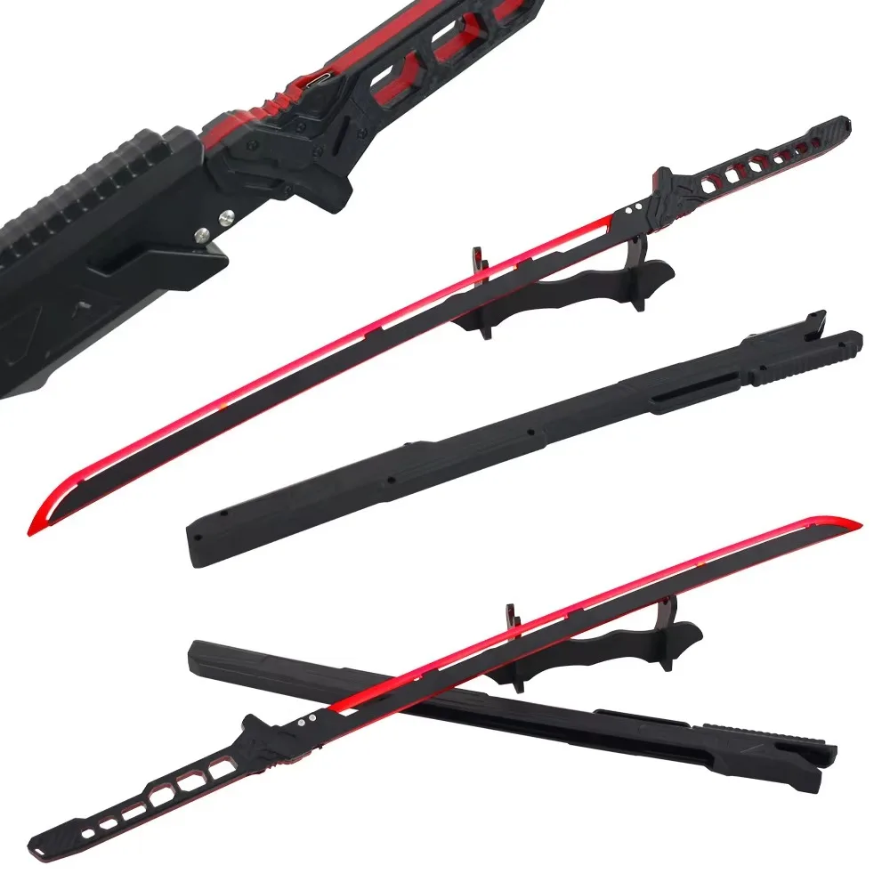 Cyberpunks مع غمد 80 سنتيمتر/31.5in سيف ساموراي ليتسبر لعبة الأجهزة الطرفية نموذج الدعائم الطاقة الحرارية تحصيل اللعب هدية