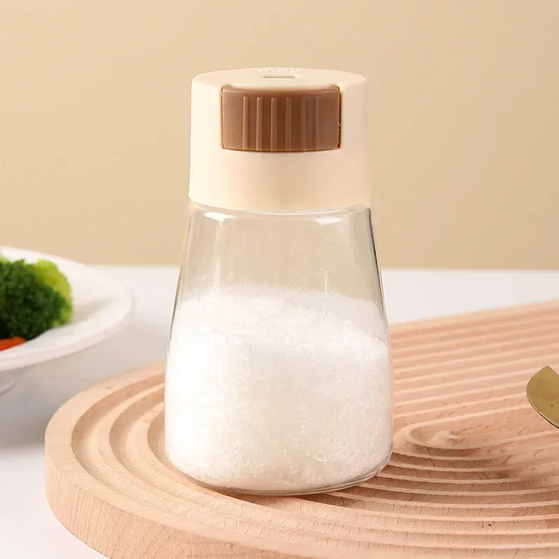 0.5g Metering Salt Shaker Push Type Dispenser Tank Sugar Bottle Spice Pepper BBQ Seasoning