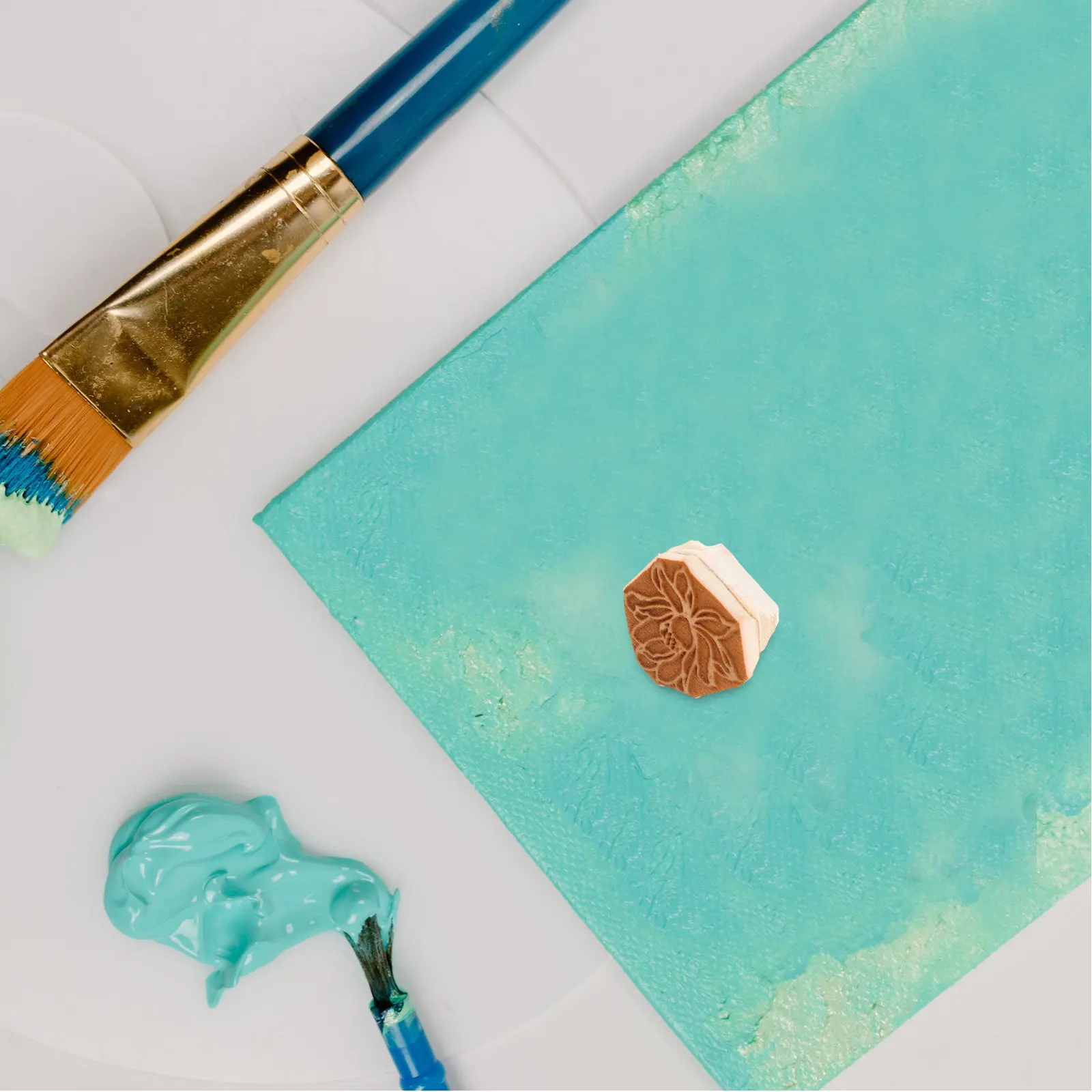 

Губчатый штамп в форме цветка лотоса для DIY-творчества в гончарном деле - многоразовый инструмент для тиснения по глине, набор для цветочного штампирования для скрапбукинга и творчества