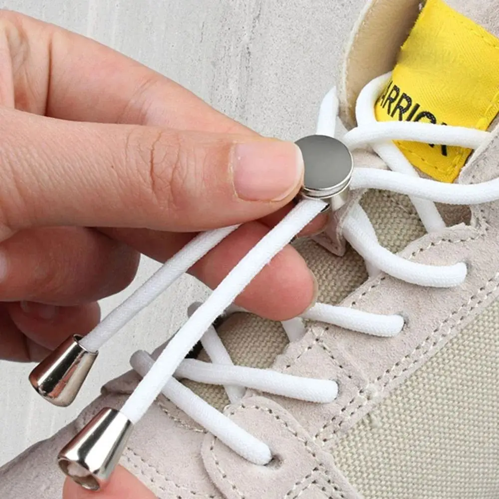 

1 пара эластичных шнурков без завязок с фиксатором, резиновые ленты для обуви, быстросъемные шнурки для кроссовок для мужчин и женщин