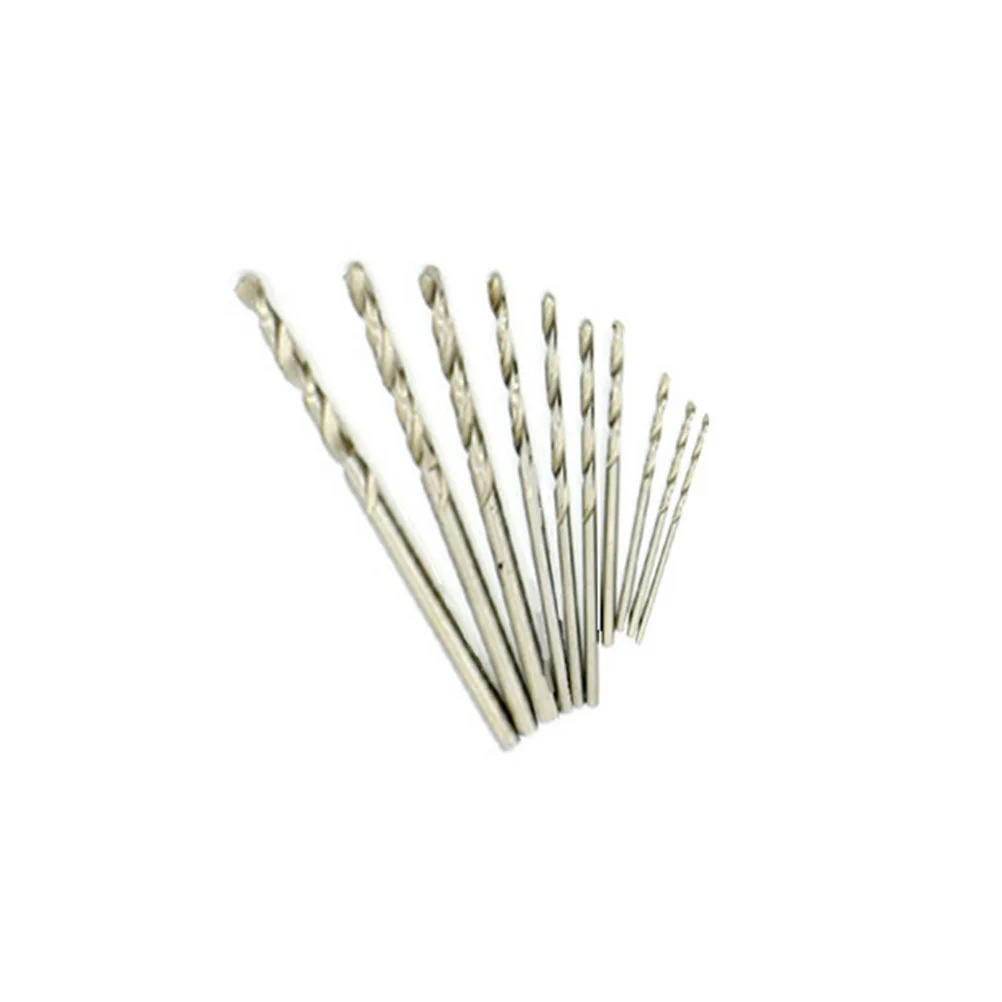 

11Pcs Hand Drill Set Keyless Aluminum Chuck 10 Hss Drill Bits for Wood Jewelry Plastic Carving Drilling