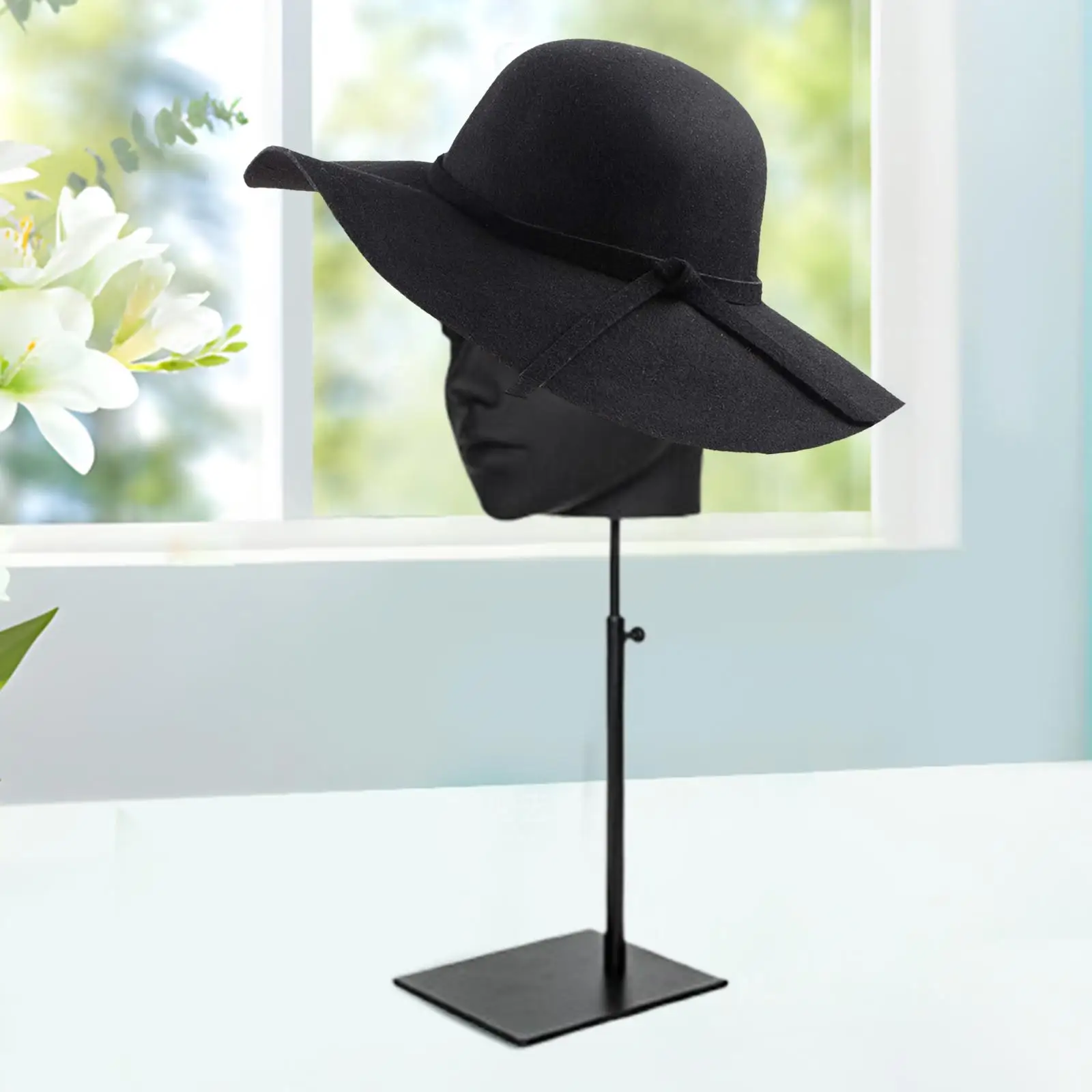 Hat Display Mannequin Head Cap Organizer Height Adjustable Women Mannequin Head Model with Base for Beginner Stylist Home Salon