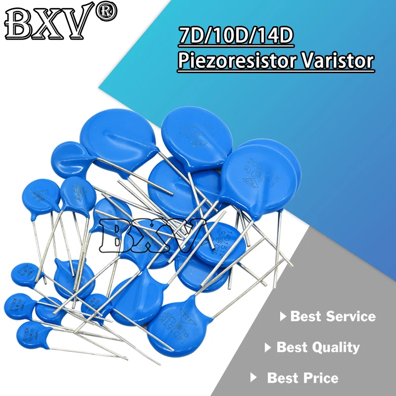 20-100PCS Piezoresistor Varistor Series Resistor7D 10D 14D 7D180K 7D220K 10D270K 10D330K 14D471K 14D220K 7D431K 10D621K 10D561K